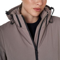 Blouson long femme Equestro déperlante et coupe-vent Brindle Blouson long femme Equestro déperlante et coupe-vent Brindle