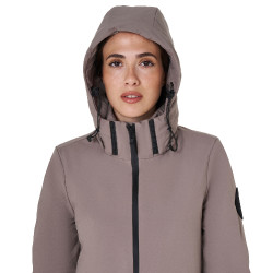 Blouson long femme Equestro déperlante et coupe-vent Brindle Blouson long femme Equestro déperlante et coupe-vent Brindle