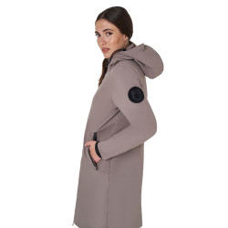 Blouson long femme Equestro déperlante et coupe-vent Brindle Blouson long femme Equestro déperlante et coupe-vent Brindle