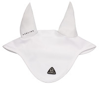 Bonnet anti-mouches Acavallo Sublime en Spandex avec patch logo en silicone Blanc