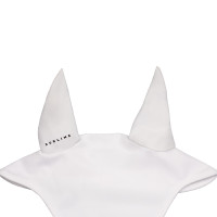 Bonnet anti-mouches Acavallo Sublime en Spandex avec patch logo en silicone Blanc