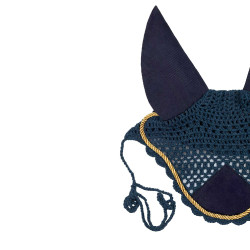 Bonnet cheval Derby en coton Marine / doré / marine