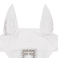 Bonnet Equestro en tissu technique avec logo en strass Blanc