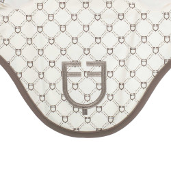 Bonnet Equestro imprimé monogramme Blanc antique / walnut