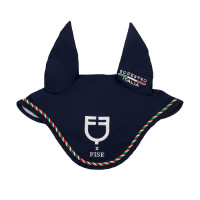 Bonnet Equestro x FISE avec liseré drapeau italien Marine blazer Bleu marine Bonnet Equestro x FISE avec liseré drapeau italien Marine blazer Bleu marine
