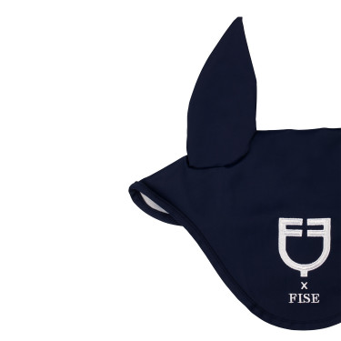 Bonnet Equestro x FISE en tissu technique Marine blazer Bleu marine