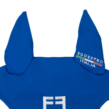 Bonnet Equestro x FISE en tissu technique Bleu de savoie Bonnet Equestro x FISE en tissu technique Bleu de savoie