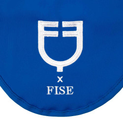 Bonnet Equestro x FISE en tissu technique Bleu de savoie Bonnet Equestro x FISE en tissu technique Bleu de savoie