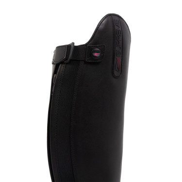 Bottes unisexes Supreme en cuir souple avec zip arrière Noir