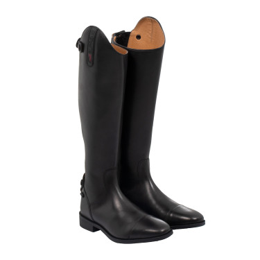 Bottes unisexes Supreme en cuir souple avec zip arrière Noir