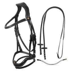 Bridon anatomique Equestro muserolle curvée Noir Bridon anatomique Equestro muserolle curvée Noir