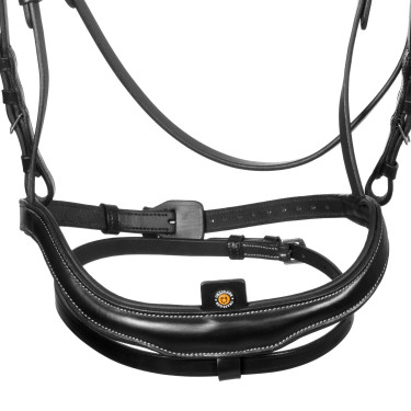 Bridon anatomique Equestro muserolle curvée Noir Bridon anatomique Equestro muserolle curvée Noir