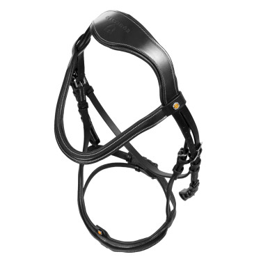 Bridon anatomique Equestro muserolle curvée Noir Bridon anatomique Equestro muserolle curvée Noir