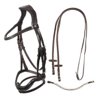 Bridon anatomique Equestro muserolle curvée Noir