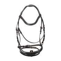 Bridon anatomique Equestro muserolle curvée Marron foncé