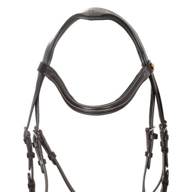 Bridon anatomique Equestro muserolle curvée Marron foncé