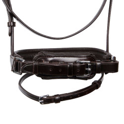 Bridon anglais Equestro en cuir strass neuf Marron foncé