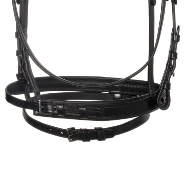 Bridon anglais Equestro noir en cuir Bridon anglais Equestro noir en cuir