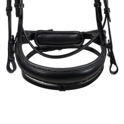 Bridon de dressage Equestro Diamond en cuir Noir Bridon de dressage Equestro Diamond en cuir Noir