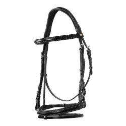 Bridon de Jumping Equestro cuir anglais Noir
