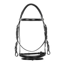 Bridon de Jumping Equestro cuir anglais Noir
