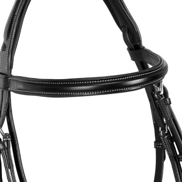 Bridon de Jumping Equestro cuir anglais Noir
