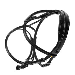 Bridon de Jumping Equestro cuir anglais Noir