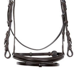 Bridon de Jumping Equestro cuir anglais Marron foncé