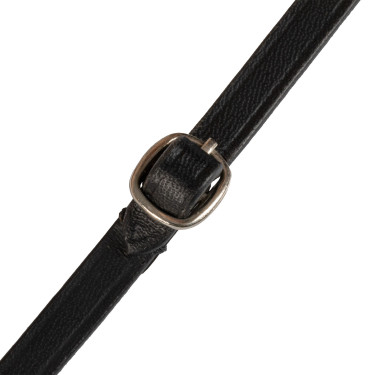 Bridon en cuir brillante pour hobby horse Equestro Noir