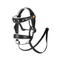 Bridon en cuir Equestro avec strass pour cheval jouet Noir