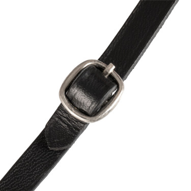 Bridon en cuir Equestro pour cheval jouet avec clous argentés Noir