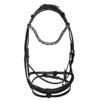 Bridon Equestro à muserolle anatomique Noir Bridon Equestro à muserolle anatomique Noir