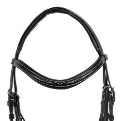 Bridon mexicain Supreme avec muserolle anatomique Noir