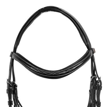 Bridon mexicain Supreme avec muserolle anatomique Noir