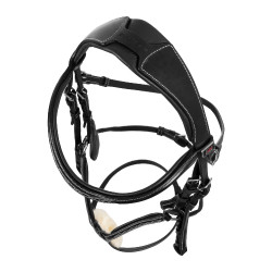Bridon mexicain Supreme avec muserolle anatomique Noir