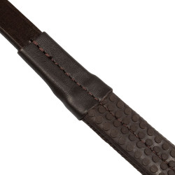 Bridon mexicain Supreme avec muserolle anatomique Marron foncé