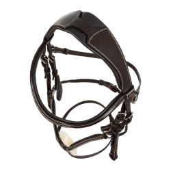 Bridon mexicain Supreme avec muserolle anatomique Marron foncé