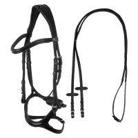 Bridon Supreme avec muserolle anatomique courbée Noir