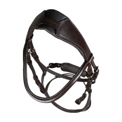 Bridon Supreme avec muserolle anatomique courbée Marron foncé