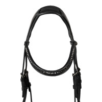 Bridon Supreme Hemelite dressage avec rênes caoutchouc Noir Bridon Supreme Hemelite dressage avec rênes caoutchouc Noir