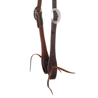 Bridon western Lakota one-ear en cuir Huilé