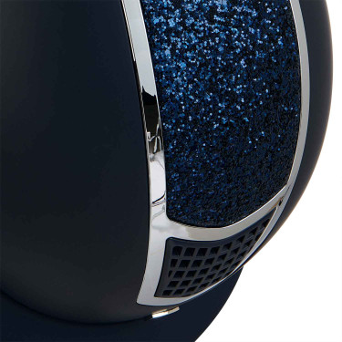 Casque Equestro avec strass Marine / argent Bleu