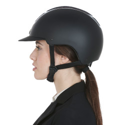 Casque Equestro avec strass homologué EN 1384-2023 Noir / argent