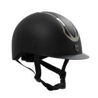 Casque Equestro unisex Azael avec molette arrière avec EN 1384-2023 Noir / noir