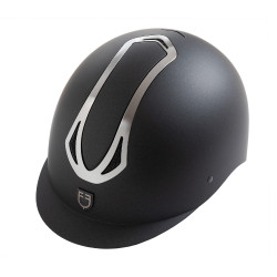 Casque Equestro unisex Azael avec molette arrière avec EN 1384-2023 Noir / gunmetal Gris