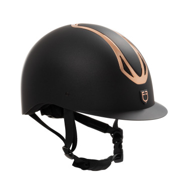 Casque Equestro unisex Azael avec molette arrière avec EN 1384-2023 Noir / rose gold