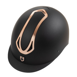 Casque Equestro unisex Azael avec molette arrière avec EN 1384-2023 Noir / rose gold