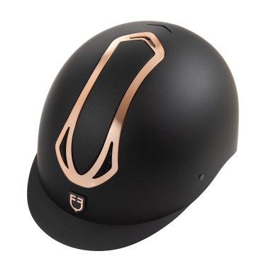 Casque Equestro unisex Azael avec molette arrière avec EN 1384-2023 Noir / rose gold