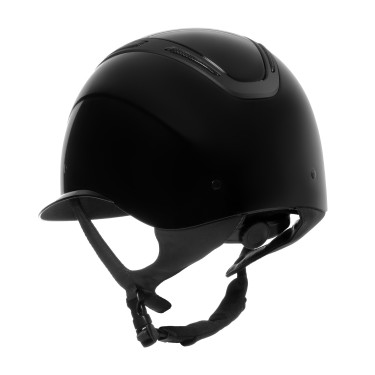 Casque femme Equestro Apocalypse coque brillante homologué EN 1384-2023 Noir / noir