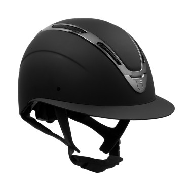 Casque femme Equestro Apocalypse coque mate homologué EN 1384-2023 Noir / gunmetal